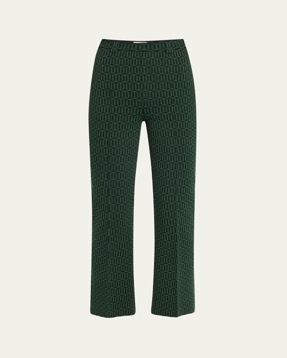 Charlie Geo-Jacquard Flared Pants